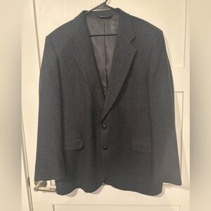 Vintage Anderson Little Strathmore Blazer Mens Blue Tweed 💯 Pure Wool Sport Coat